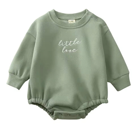 Cosy fleece lined romper - little love