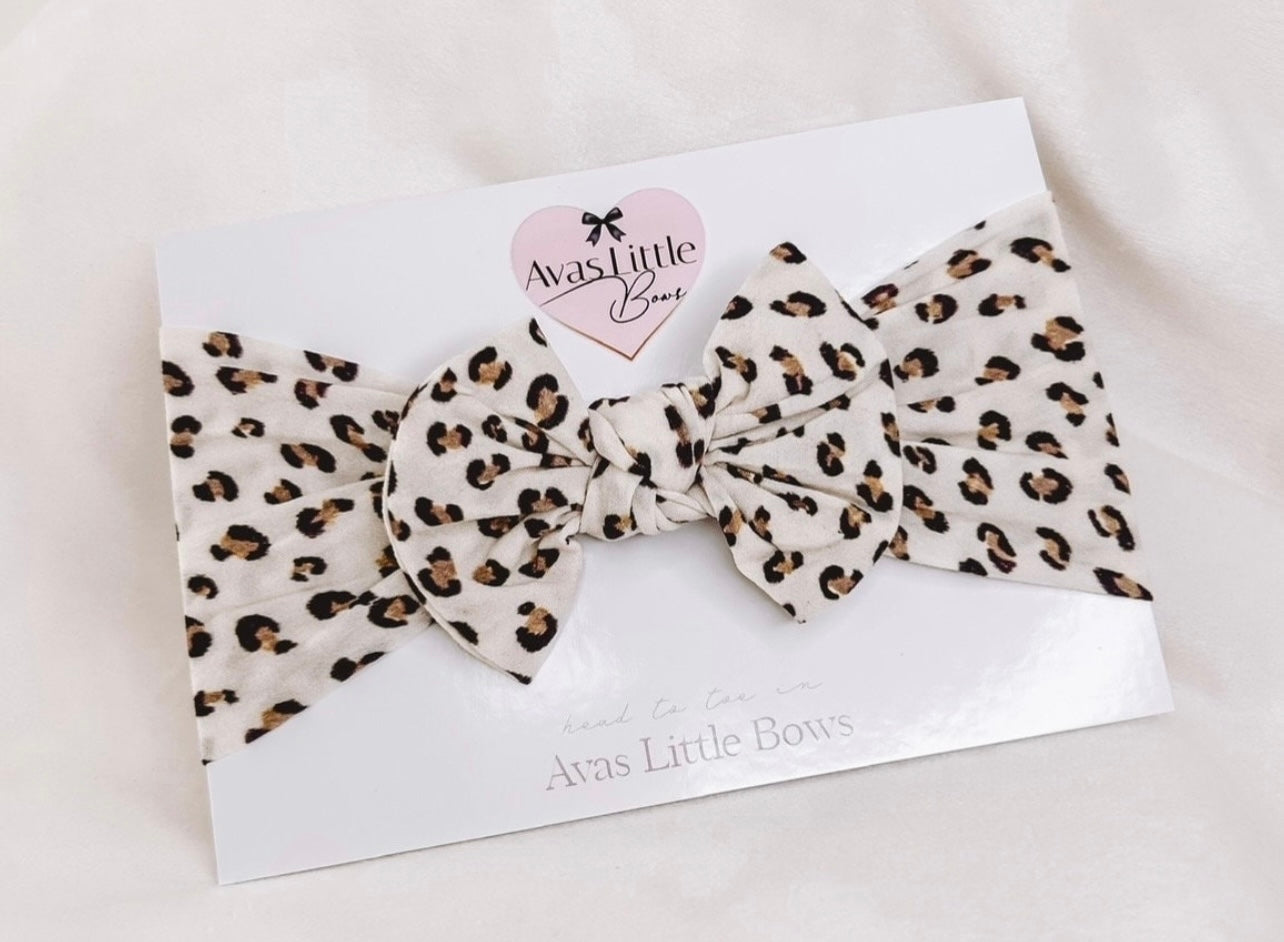 Classic bow headband - Leopard print