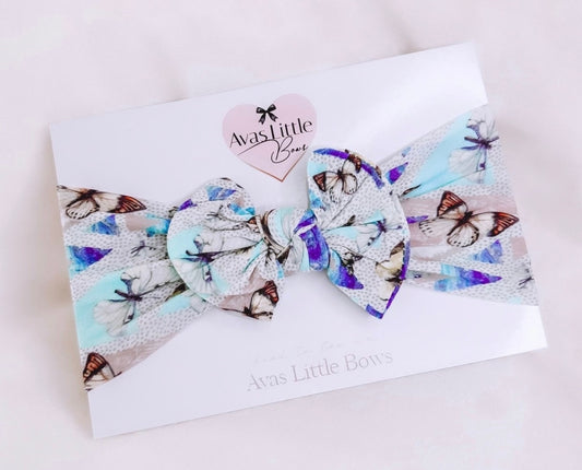 Classic bow headband - Butterfly print