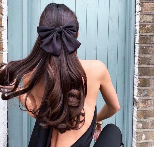 Oversized bow clip - Black