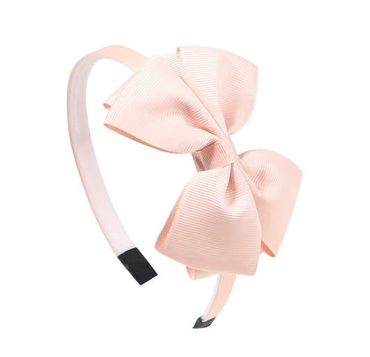 Bow Alice band- Baby pink