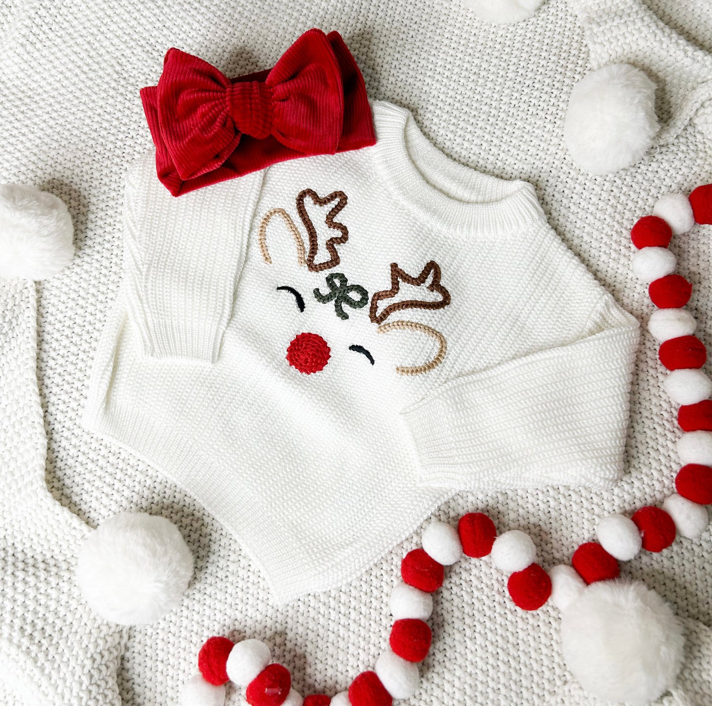 Christmas cosy knit jumper - Rudolf reindeer