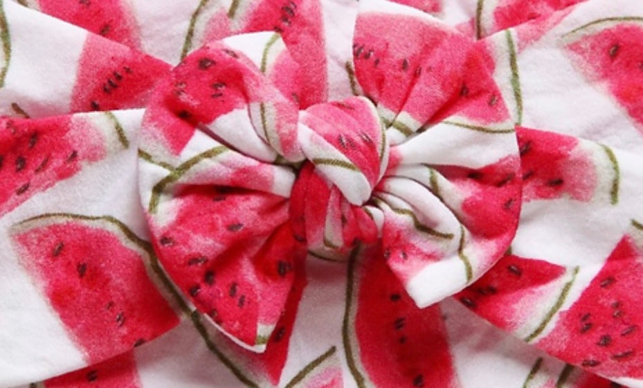 Classic bow headband - Watermelon