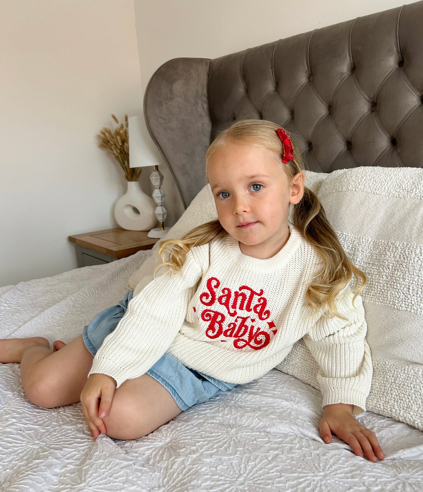 Christmas oversized Cosy knit jumper - Santa baby