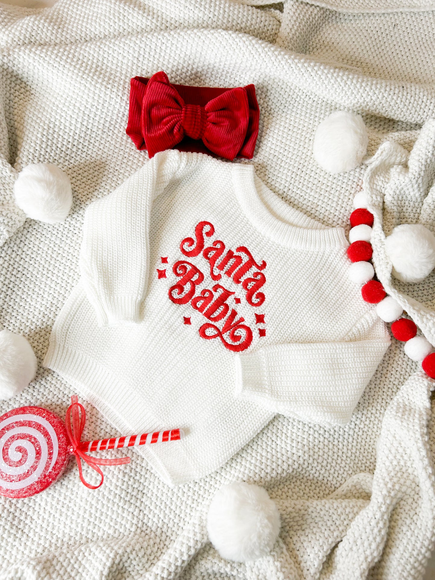 Christmas oversized Cosy knit jumper - Santa baby