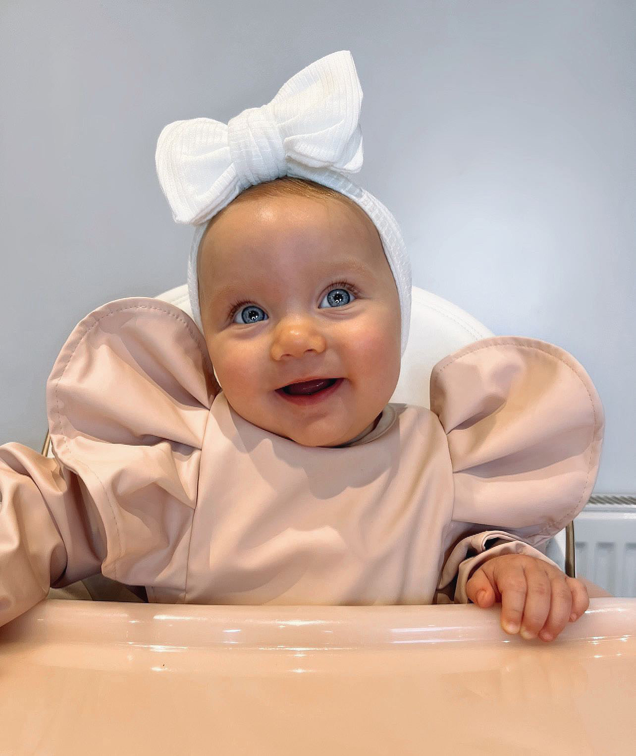 Oversized luxury chunky bow headband- White